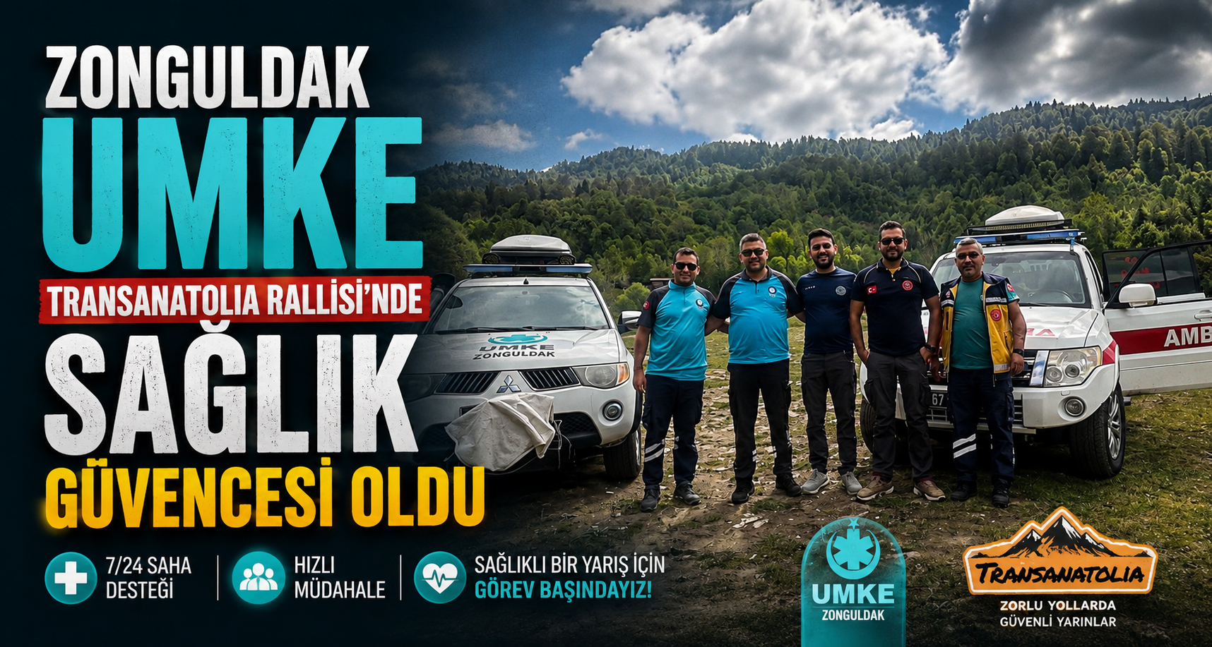 Zonguldak UMKE Transanatolia Rallisi’nde sağlık güvencesi oldu