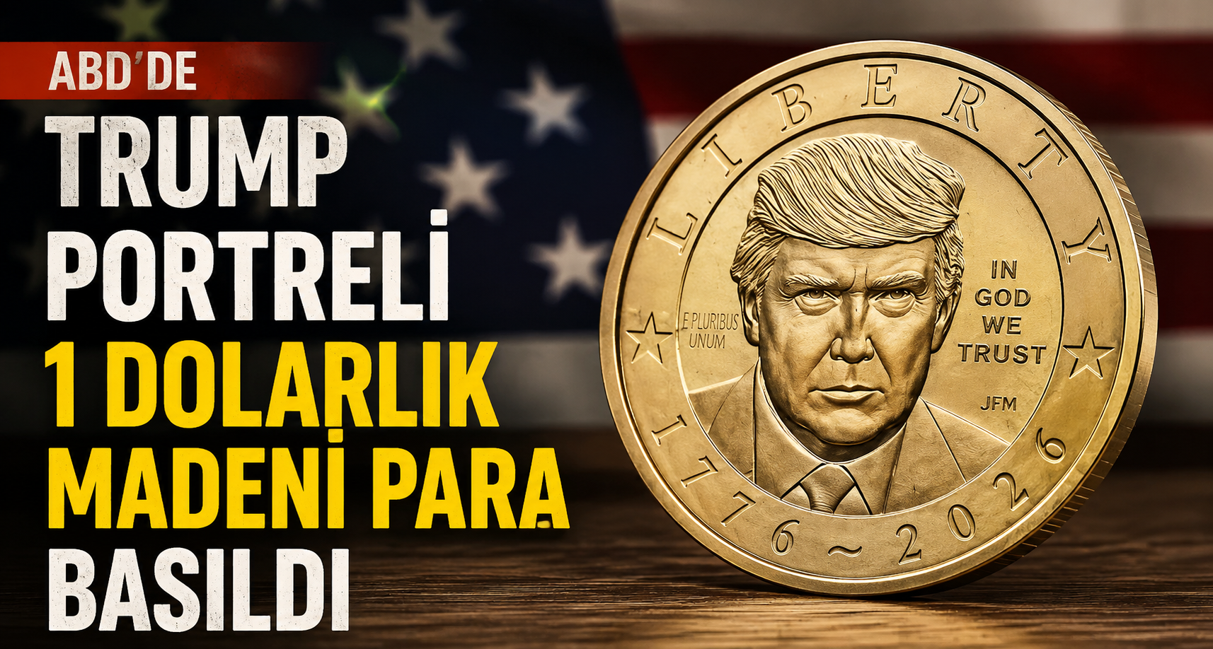 ABD'de Trump portreli 1 dolarlık madeni para basıldı