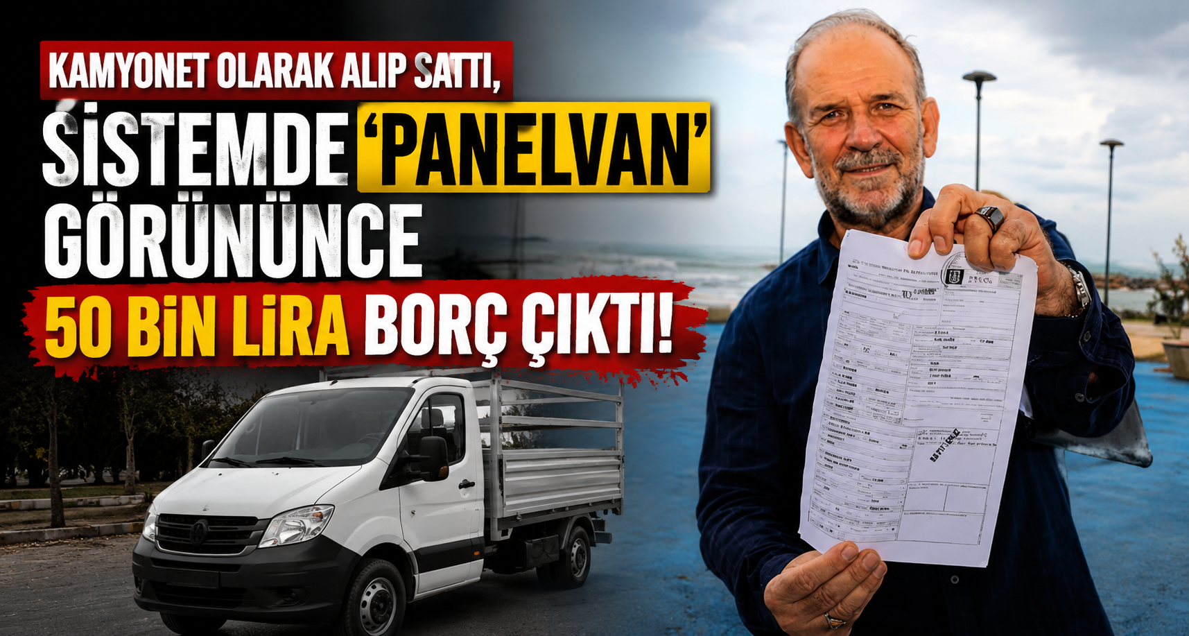Kamyonet olarak alıp sattı, sistemde ’panelvan’ görününce 50 bin lira borç çıktı