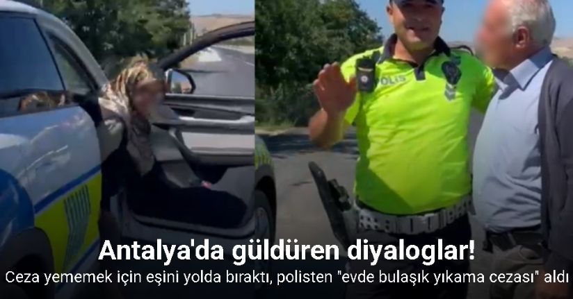 Ceza yememek için eşini yolda bırakıp uygulamaya girdi, polisten 