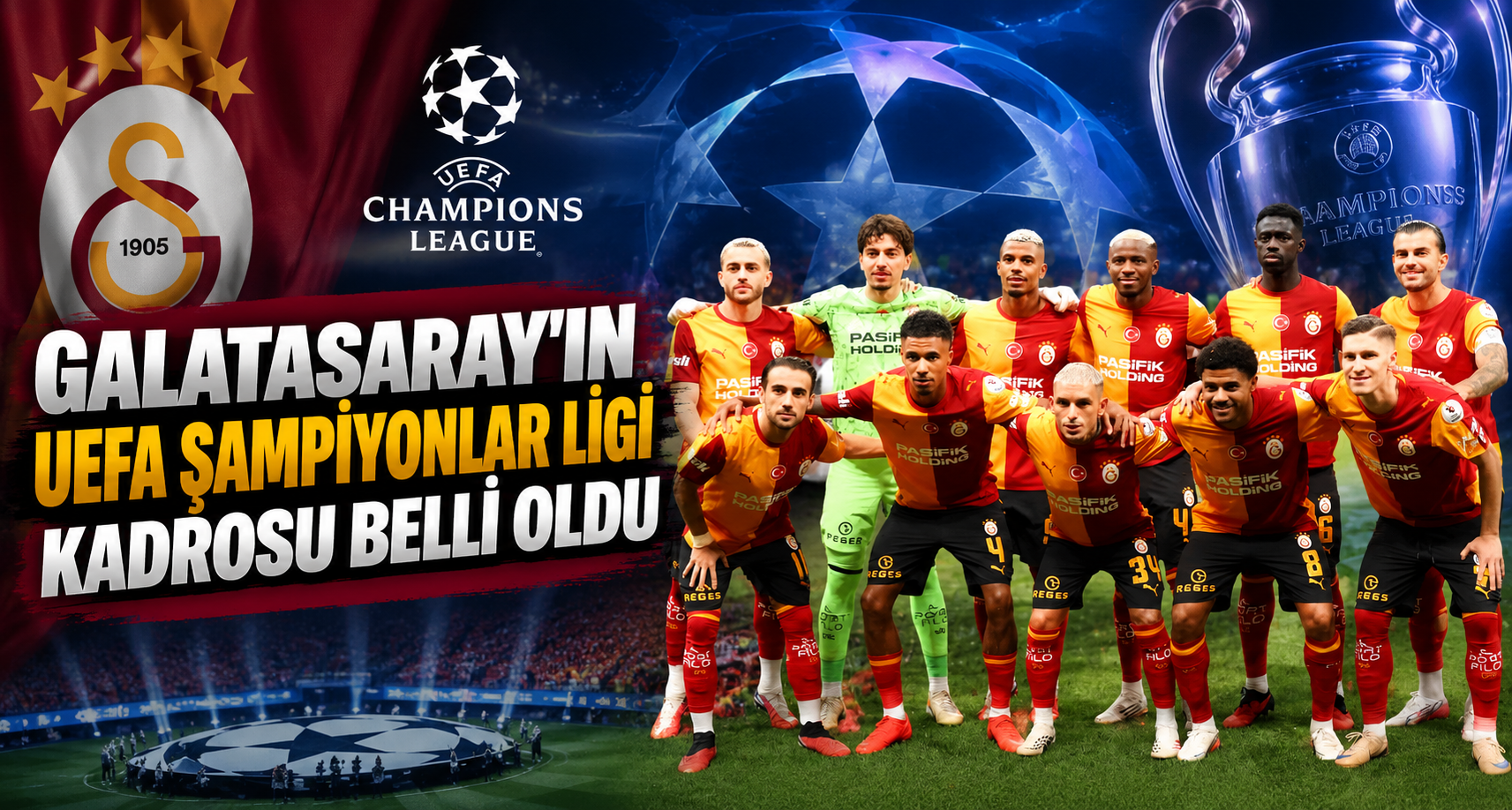 Galatasaray’ın UEFA Şampiyonlar Ligi kadrosu belli oldu