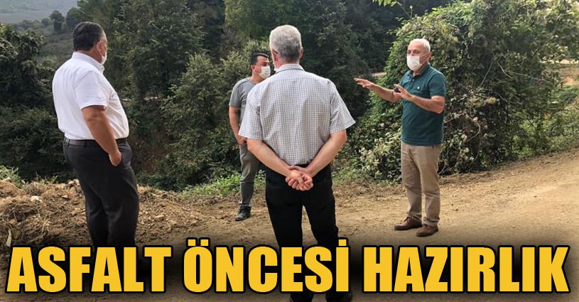 Akçakoca'da köylerinde asfalt yol çalışması sürüyor