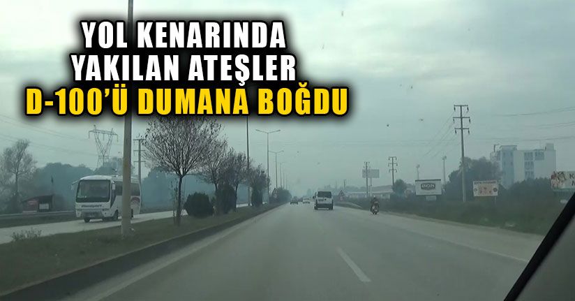 Yol Dumana Boğulunca Trafikte Tehlikeye Girdi