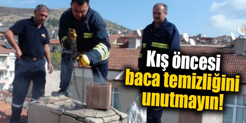 İtfaiyeden Baca Temizliği Uyarısı