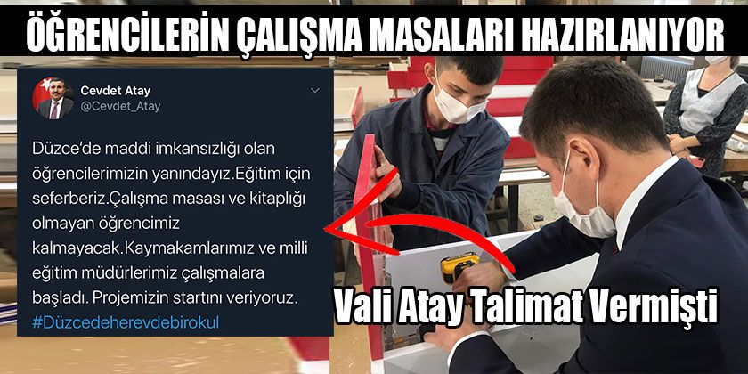 Öğrencilerin Çalışma Masaları Hazırlanıyor