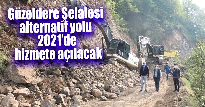 Güzeldere Şelalesi Yolunda Çalışmalar Devam Ediyor