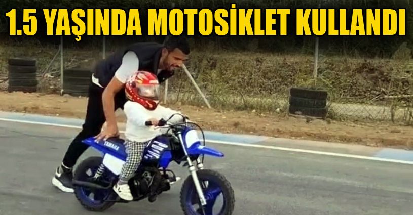 Sofuoğlu’nun 1 buçuk yaşındaki oğlunun motosiklet kullandığı video beğeni kazandı