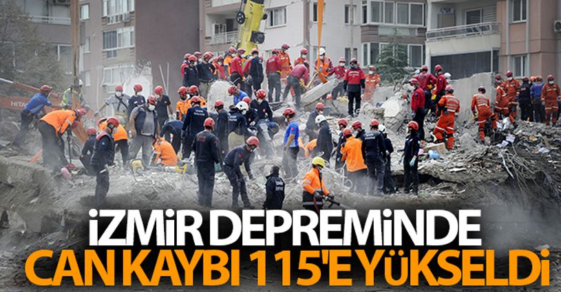 İzmir depreminde can kaybı 115'e yükseldi