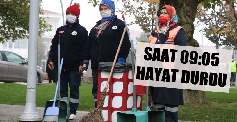 Bolu’da, 10 Kasım töreninde hayat durdu