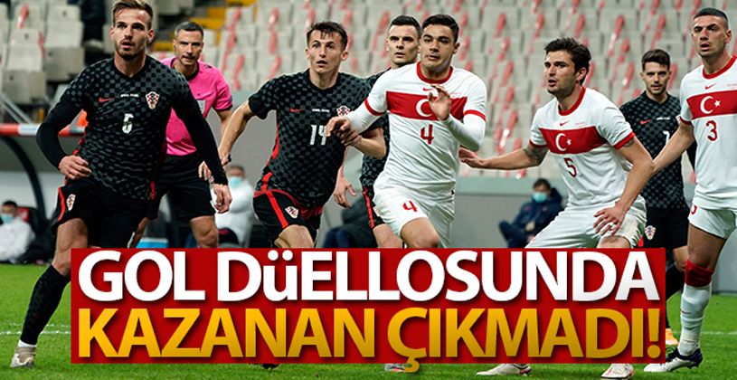 Türkiye hazırlık maçında Hırvatistan ile berabere kaldı
