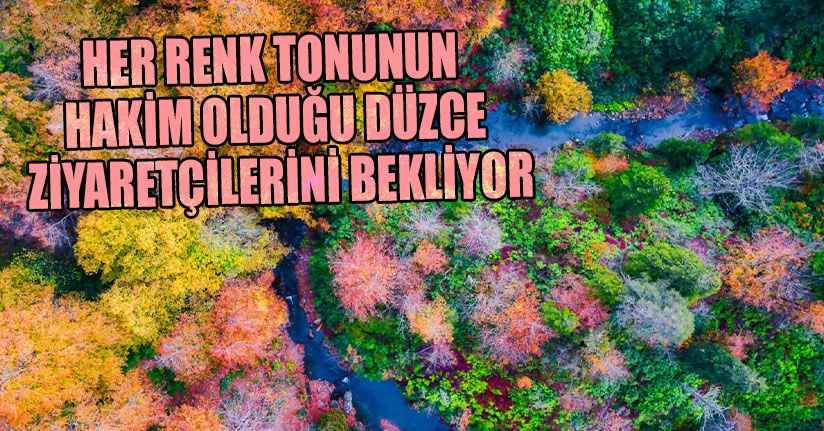 Düzce’de Sonbahar Güzelliği Havadan Görüntülendi