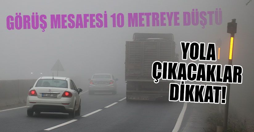Bolu Dağı’nda Görüş Mesafesi 10 Metreye Düştü