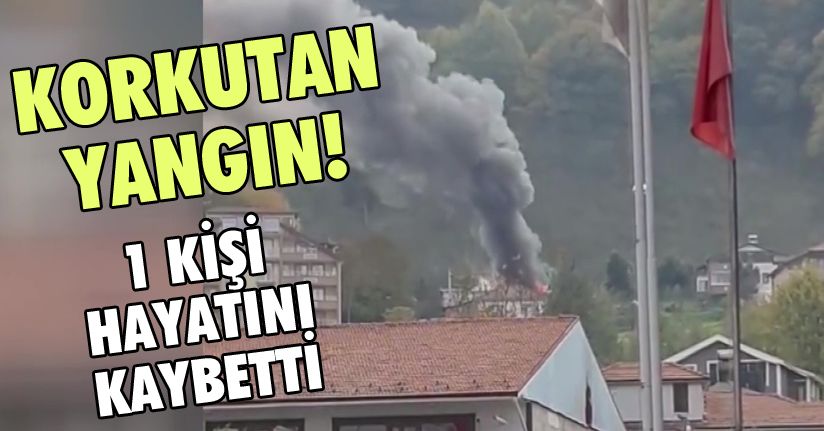 Kaynaşlı alev alev yanan evde bir kişi hayatını kaybetti