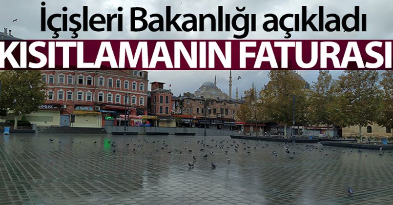 İçişleri Bakanlığı: 'Kısıtlama kararına uymayan toplam 9 bin 583 kişiye işlem yapılmıştır'