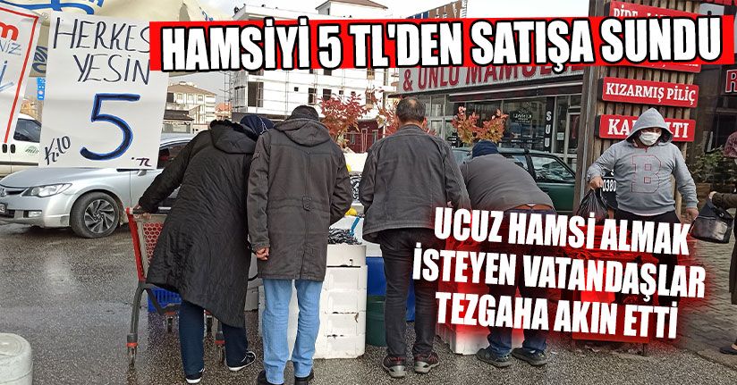 Ucuz Hamsi Almak İsteyen Vatandaşlar Tezgaha Akın Etti