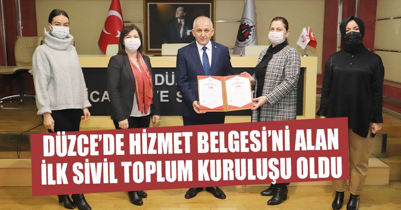 Düzce TSO Güvenli Hizmet Belgesini Aldı