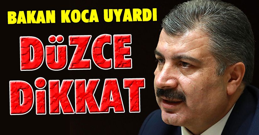 Bakan Koca: Düzce yüzde 50'ye yaklaştı