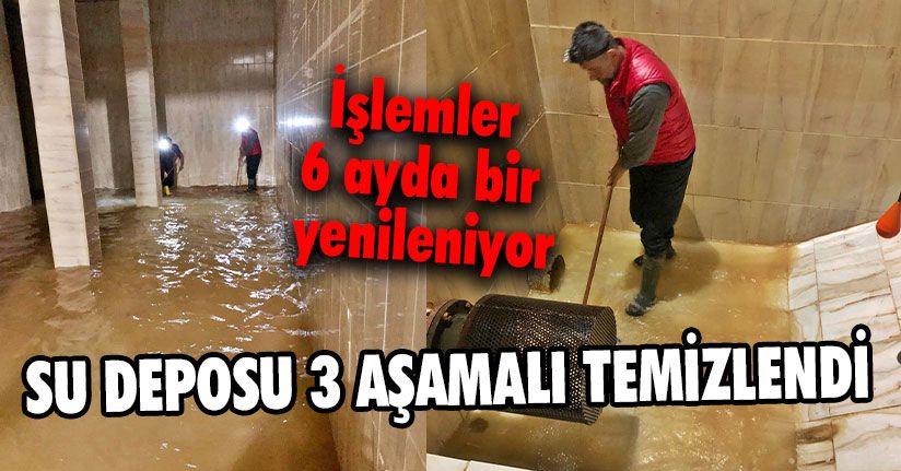 Su Deposu 3 Aşamalı Temizlendi