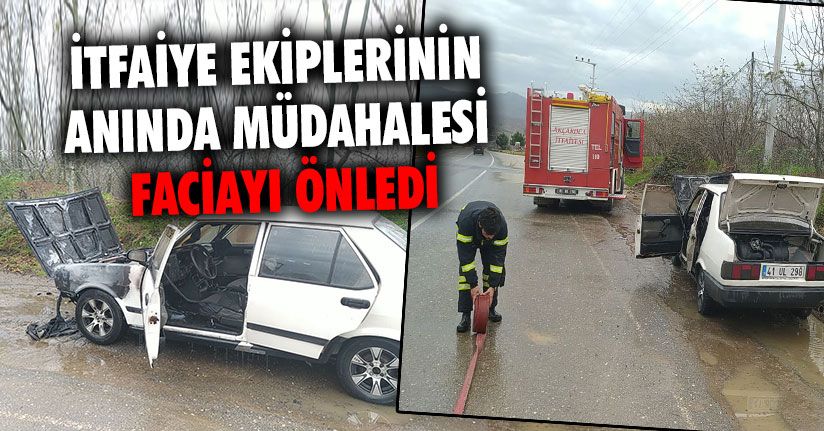 Seyir Halindeki Otomobil Yandı