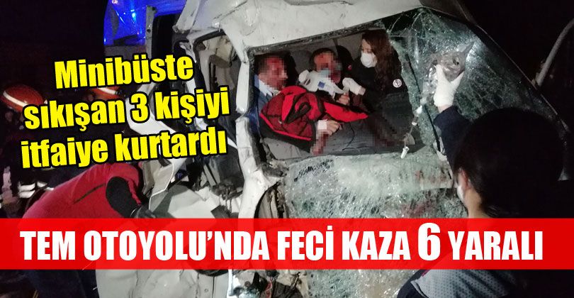 TEM Otoyolu’nda Feci Kaza