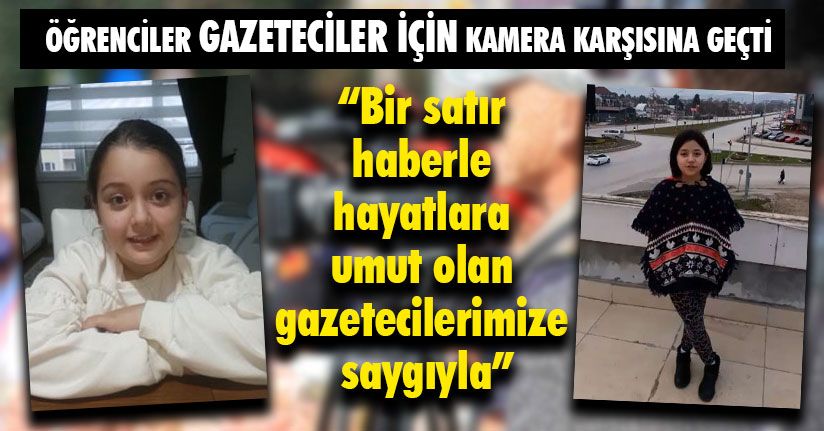 Öğrenciler Gazeteciler İçin Kamera Karşısına Geçti