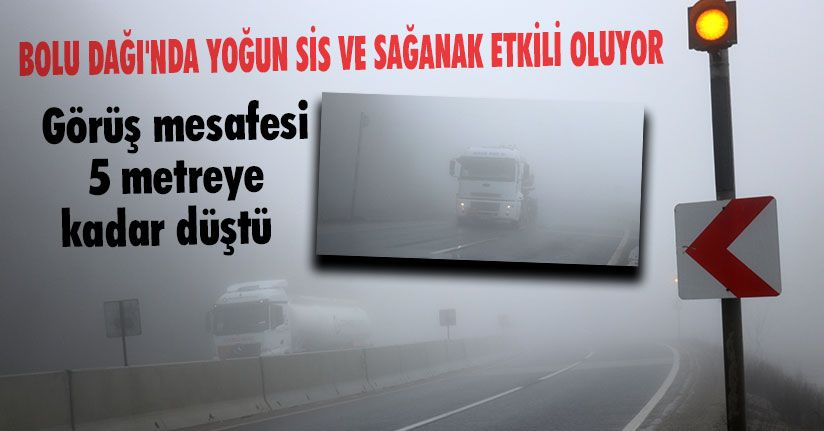 Bolu Dağı'nda Görüş Mesafesi 5 Metreye Kadar Düştü