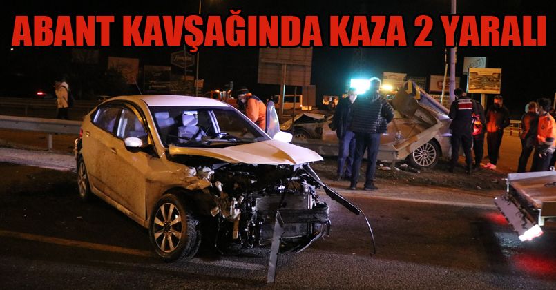 Bolu’da iki otomobil çarpıştı: 2 yaralı