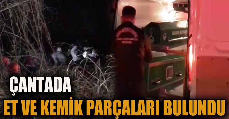 Sakarya’da çanta içerisinde et ve kemik parçaları bulundu