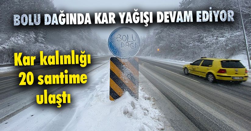 Bolu Dağında Kar Yağışı Devam Ediyor
