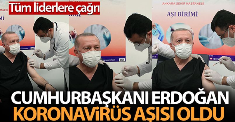 Cumhurbaşkanı Recep Tayyip Erdoğan, aşı olduğu anları paylaştı!