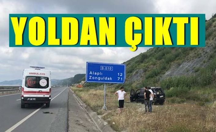 Akçakoca Alaplı yolunda Kaza 1 Yaralı