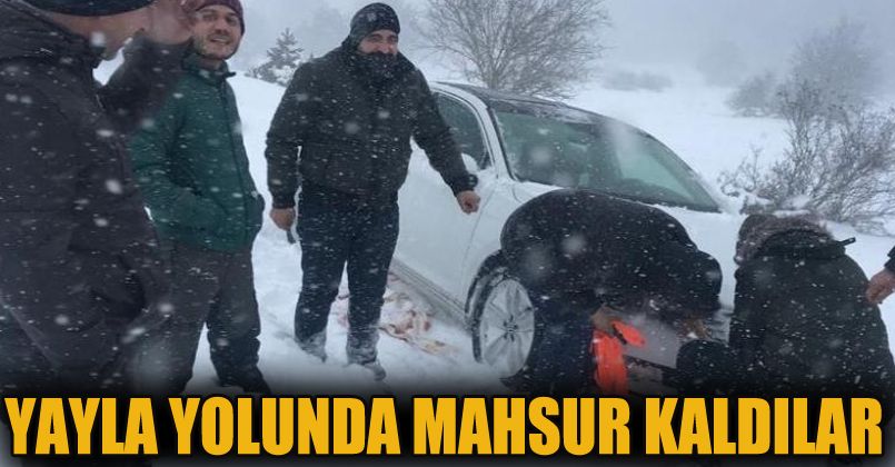 Sakarya'da 3 sağlık çalışanı yayla yolunda mahsur kaldı