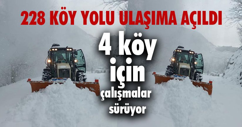 Kapanan Köy Yolları Ulaşıma Açılıyor