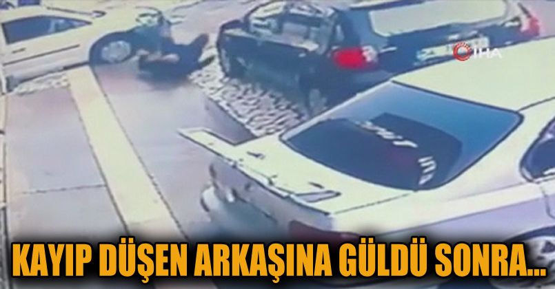 Kayıp düşen arkadaşına güldü, bir dakika sonra aynısını yaşadı