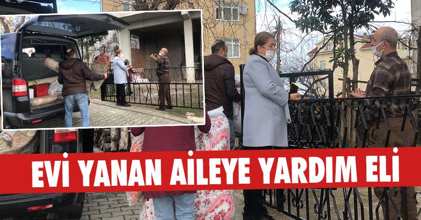 Evi Yanan Aileye Yardım Eli