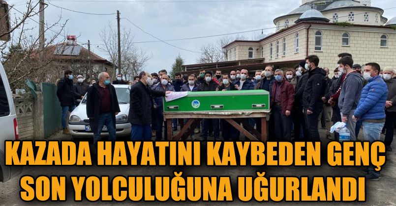 Kağıt gibi ezilen lüks otomobilde hayatını kaybeden genç, son yolculuğuna uğurlandı