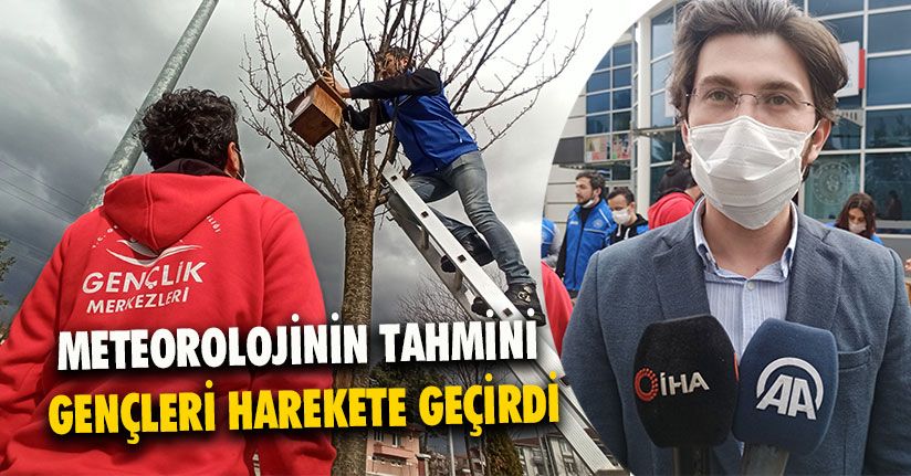Gençler Beklenen Kar Yağışı Öncesi Kuşlar İçin Yuva Yaptı