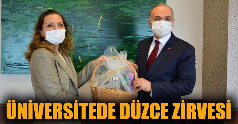 Başkan Özlü ve Rektör Çakar Düzce’yi konuştu