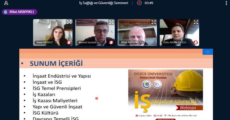 DÜ'de iş sağlığı ve güvenliğinin önemi anlatıldı
