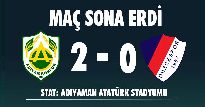 Adıyaman 1954 Spor 2 Düzcespor 0