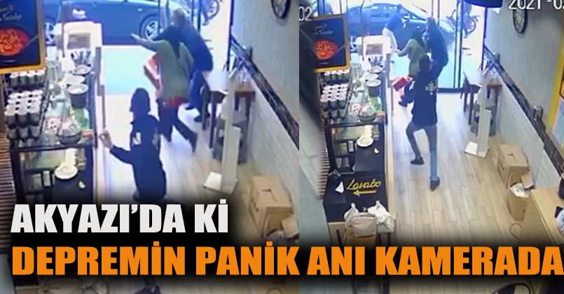 Akyazı’da ki depremin panik ve korku anları kamerada