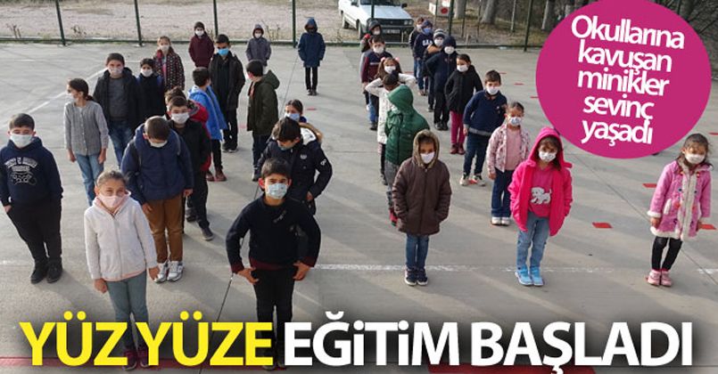 Okullarına kavuşan öğrenciler sevinç yaşadı