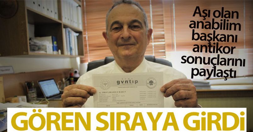 Korona aşısı olan anabilim başkanı antikor sonuçlarını paylaştı, gören sıraya girdi
