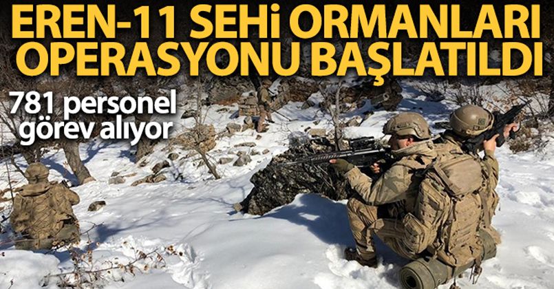 Eren-11 Sehi Ormanları Operasyonu başladı