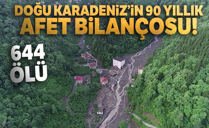 Doğu Karadeniz'in 90 yıllık afet bilançosu: 644 ölü