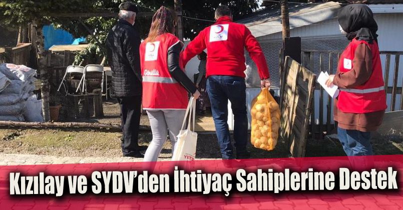 Kızılay ve SYDV’den ihtiyaç sahiplerine destek