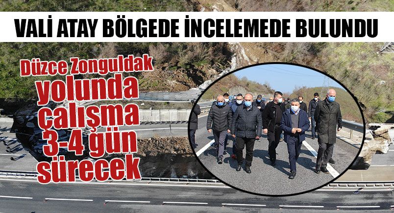 Çöken Düzce Zonguldak Yolunda İnceleme