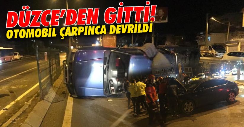 D100’de pikap ile otomobil çarpıştı: 1 hafif yaralı
