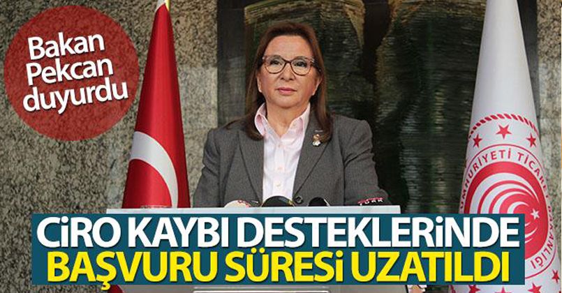 Bakan Pekcan açıkladı! Ciro kaybı desteklerinde başvuru süresi uzatıldı