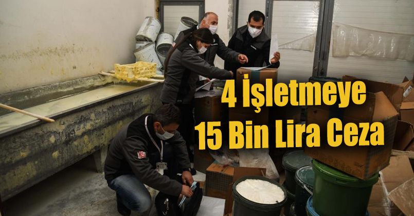 Düzce’de 4 işletmeye 15 bin lira ceza